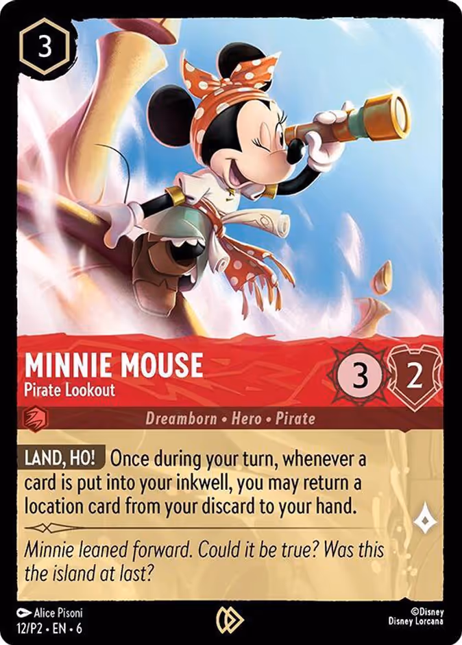 Minnie Mouse - Pirate Lookout P2-12 Lorcana card