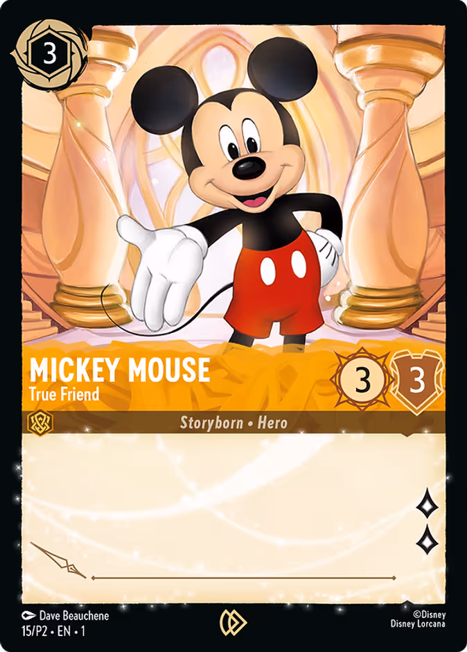 Mickey Mouse - True Friend P2-15 Lorcana card
