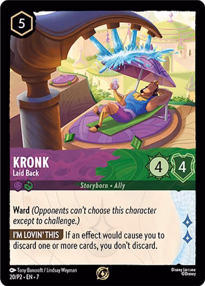 Kronk - Laid Back P2-20 Lorcana card
