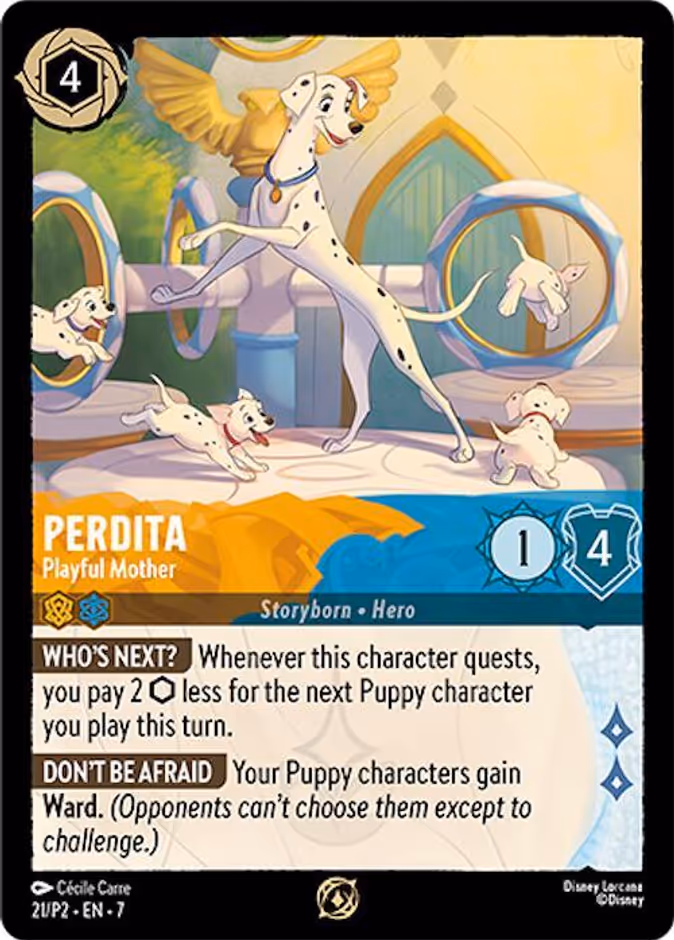Perdita - Playful Mother P2-21 Lorcana card