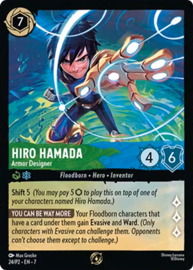 Hiro Hamada - Armor Designer P2-24 Lorcana card