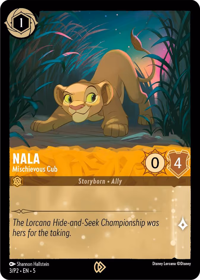 Nala - Mischievous Cub P2-3 Lorcana card