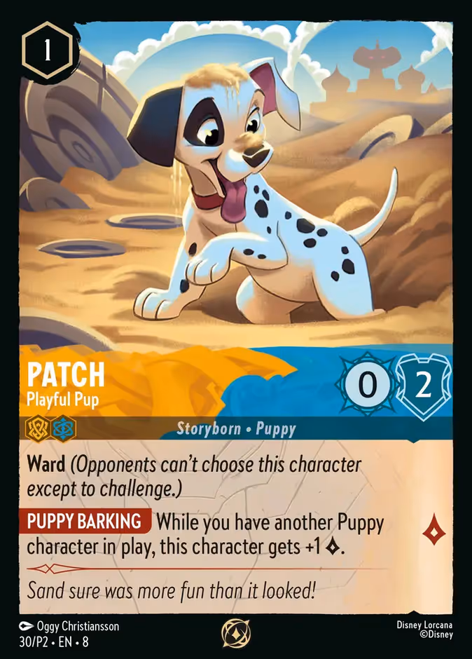 Patch - Playful Pup P2-30 Lorcana card