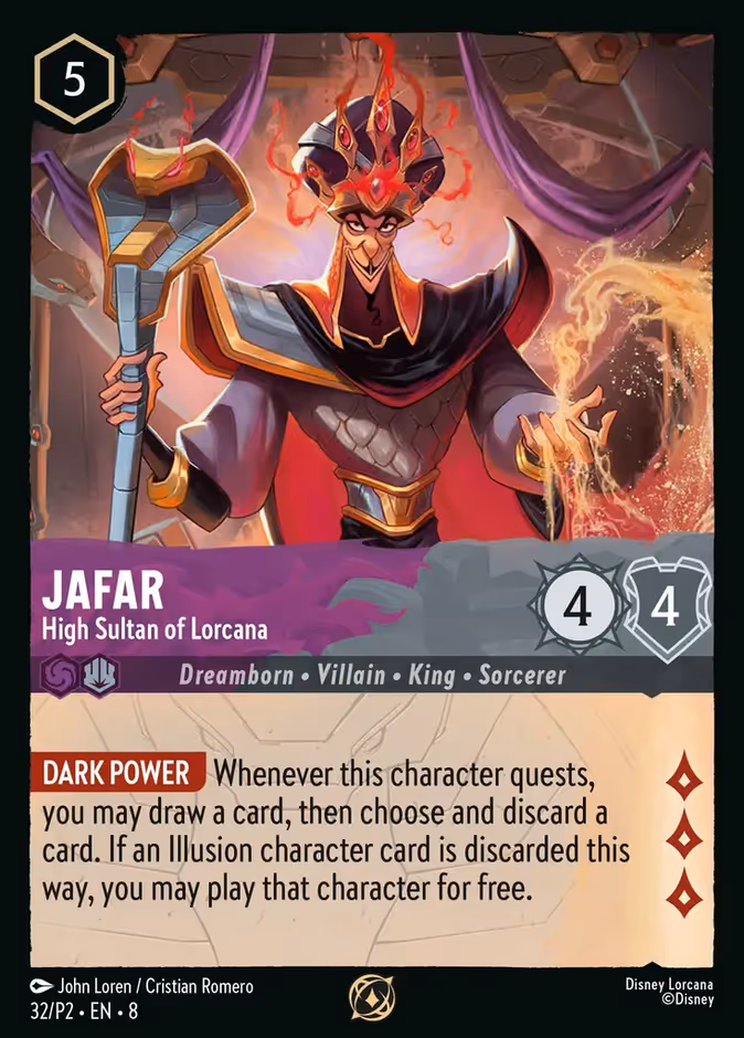 Jafar - High Sultan of Lorcana P2-32 Lorcana card