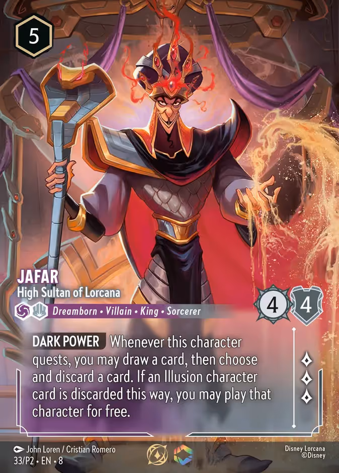 Jafar - High Sultan of Lorcana P2-33 Lorcana card