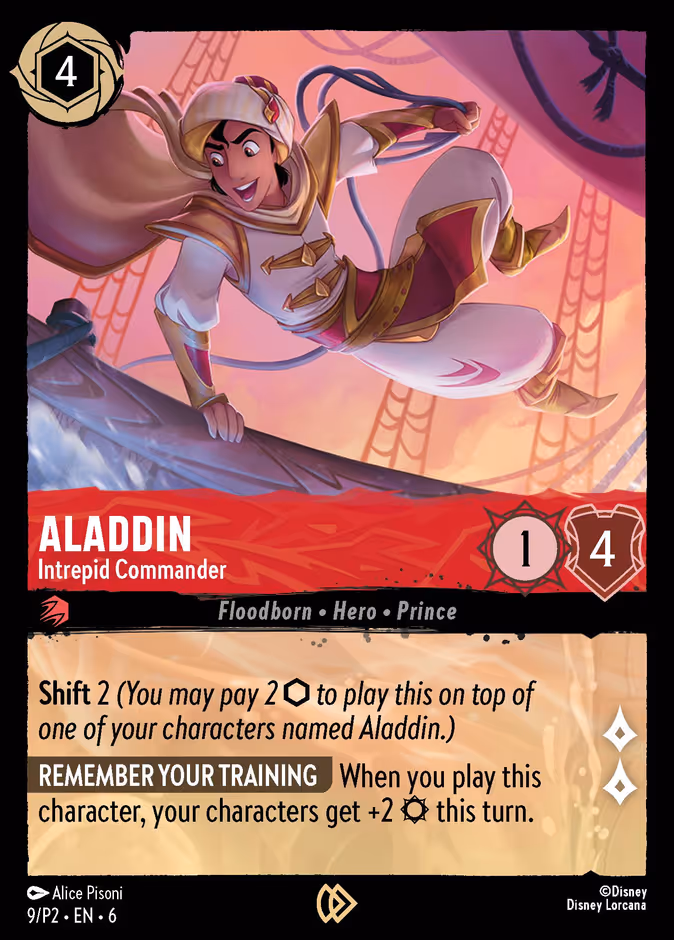 Aladdin - Intrepid Commander P2-9 Lorcana card