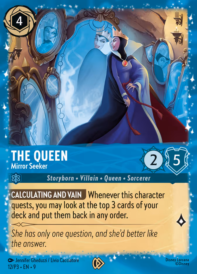 The Queen - Mirror Seeker P3-12 Lorcana card