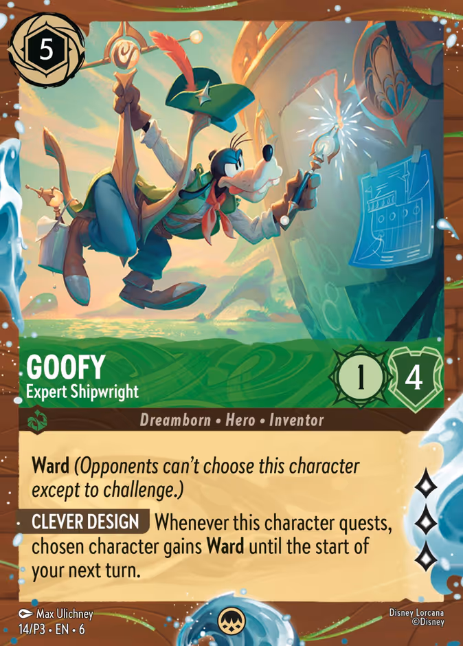 Goofy - Expert Shipwright P3-14 Lorcana card