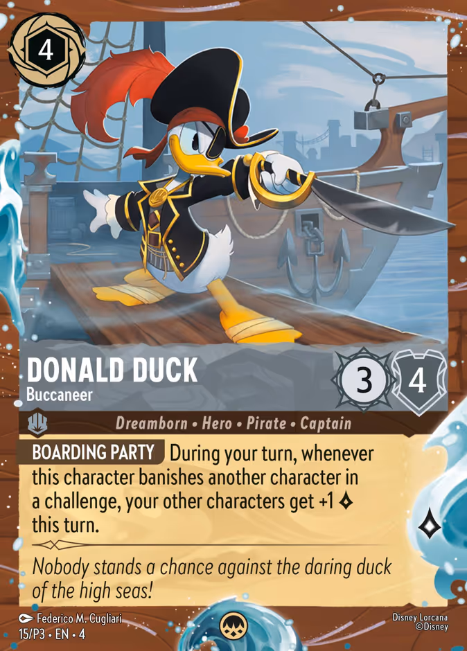 Donald Duck - Buccaneer P3-15 Lorcana card
