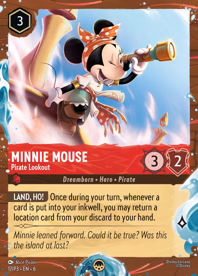 Minnie Mouse - Pirate Lookout P3-17 Lorcana card