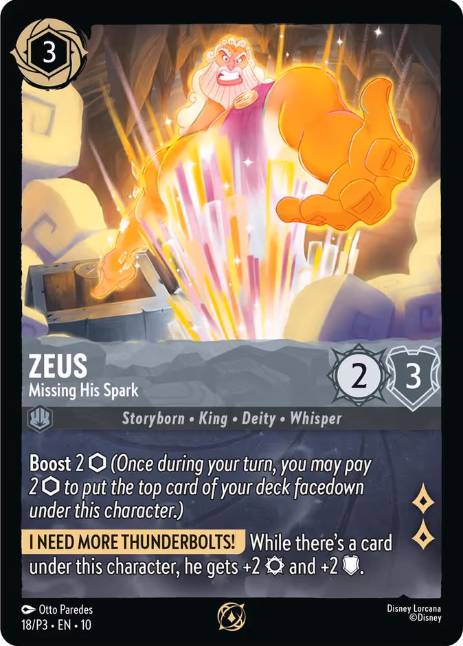Zeus - Missing His Spark P3-18 Lorcana card