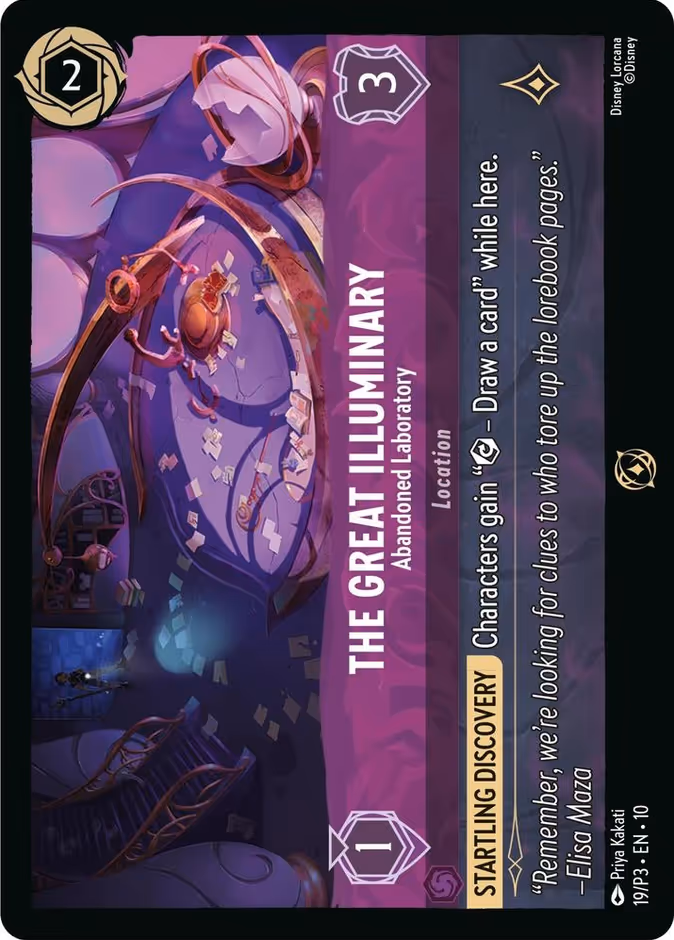 The Great Illuminary - Abandoned Laboratory P3-19 Lorcana card