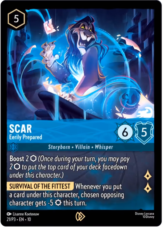 Scar - Eerily Prepared P3-21 Lorcana card