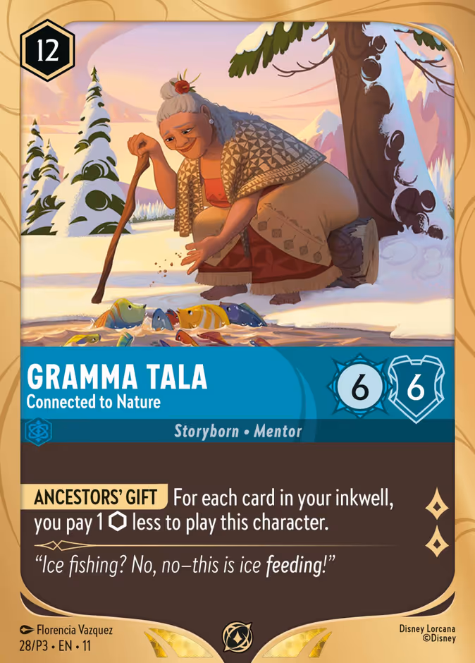 Gramma Tala - Connected to Nature P3-28 Lorcana card