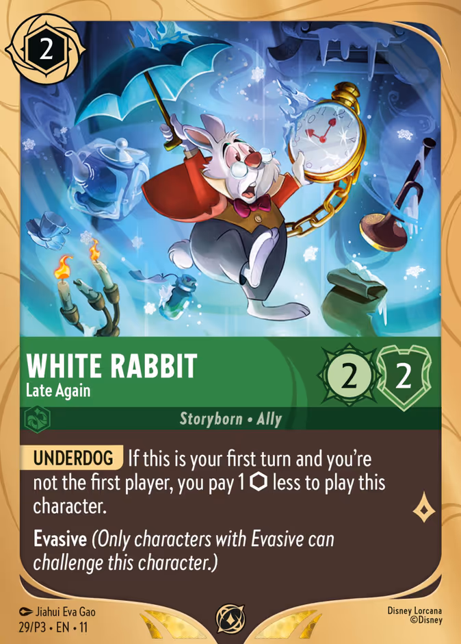 White Rabbit - Late Again P3-29 Lorcana card