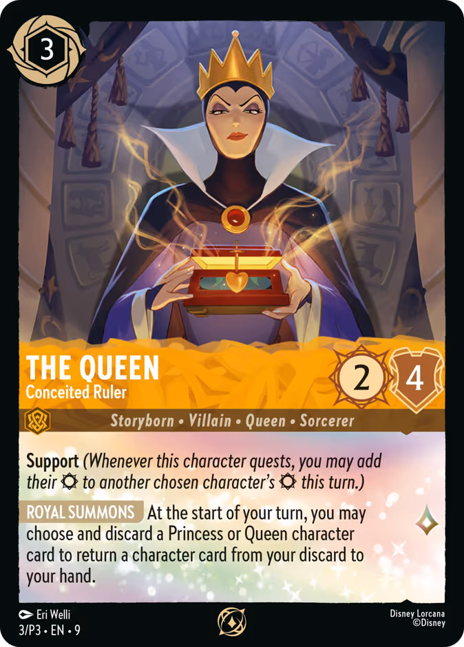 The Queen - Conceited Ruler P3-3 Lorcana card
