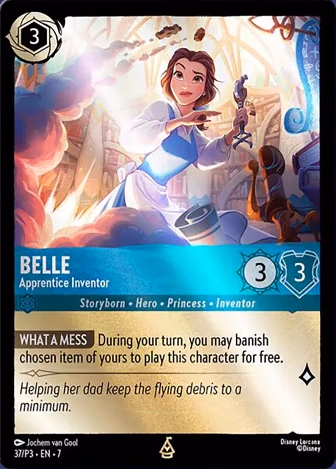 Belle - Apprentice Inventor P3-37 Lorcana card