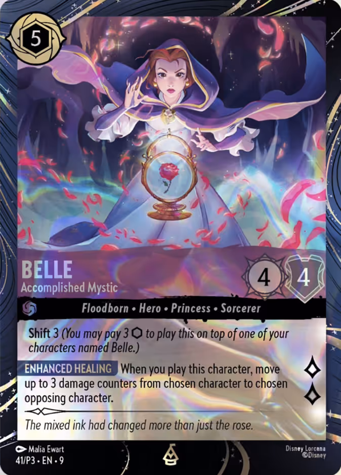 Belle - Accomplished Mystic P3-41 Lorcana card