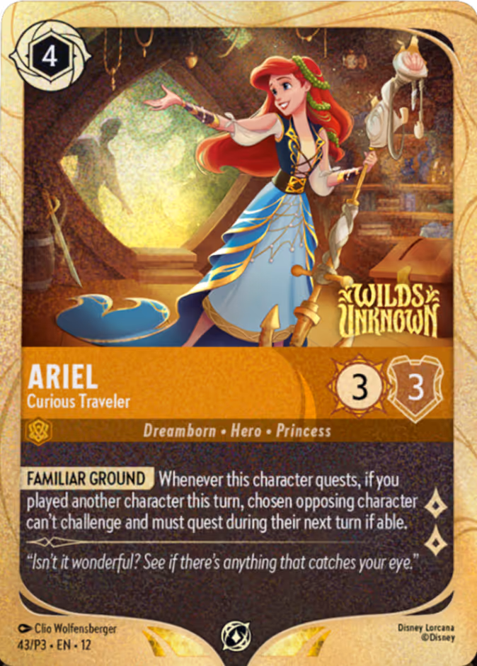 Ariel - Curious Traveler P3-43 Lorcana card