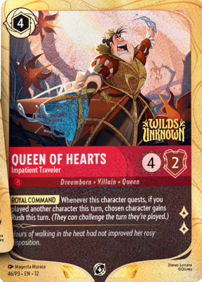 Queen of Hearts - Impatient Traveler P3-46 Lorcana card
