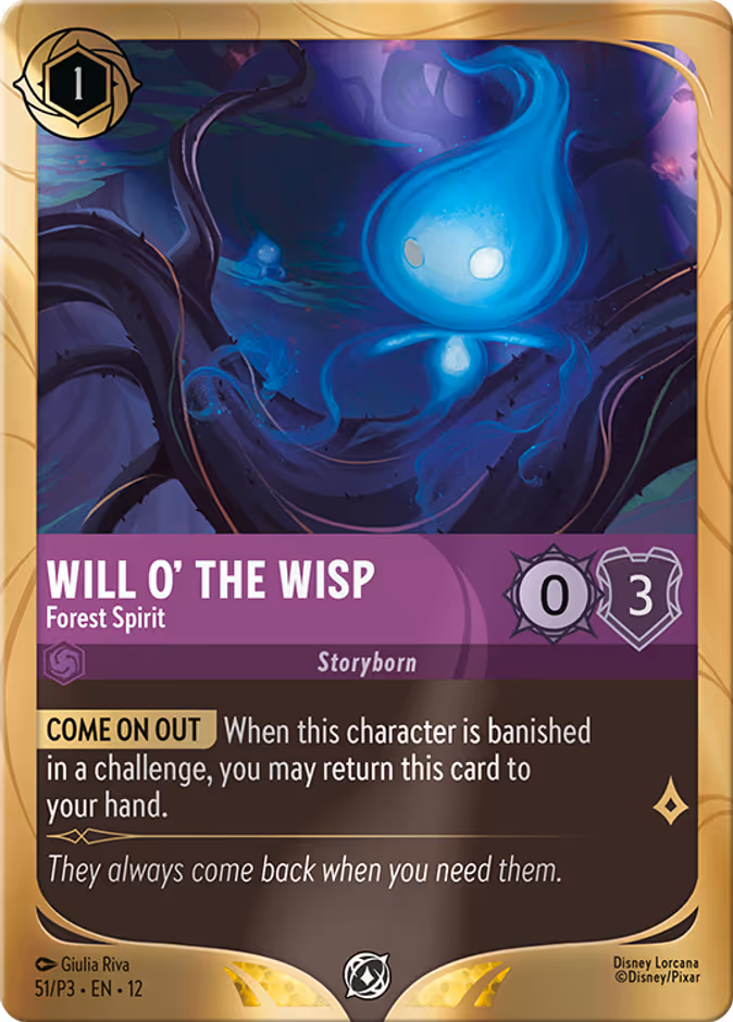 Will o' the Wisp - Forest Spirit P3-51 Lorcana card