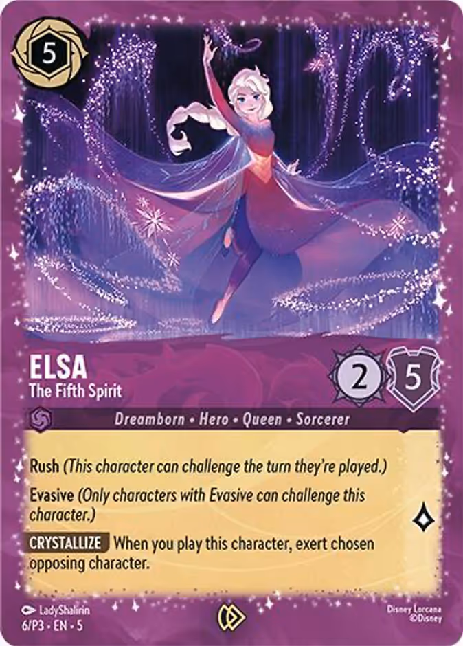 Elsa - The Fifth Spirit P3-6 Lorcana card