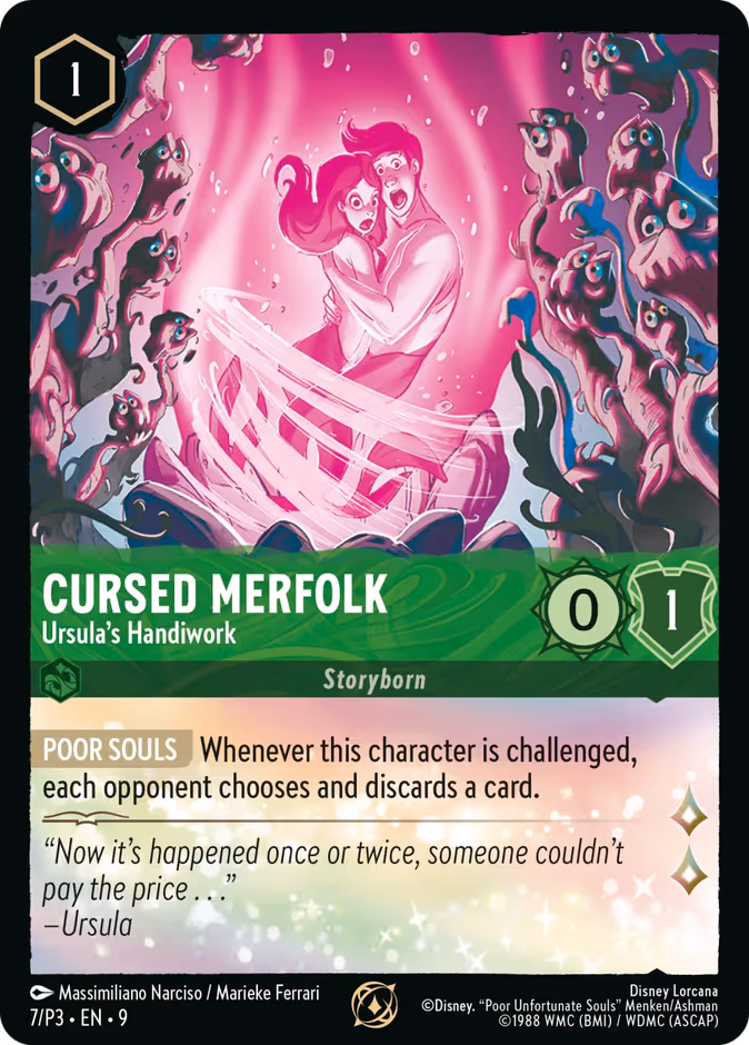 Cursed Merfolk - Ursula's Handiwork P3-7 Lorcana card