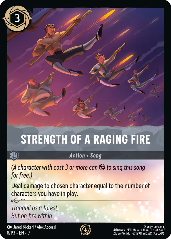 Strength of a Raging Fire P3-8 Lorcana card