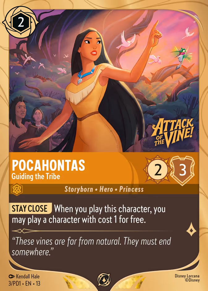 Pocahontas - Guiding the Tribe PD1-3 Lorcana card
