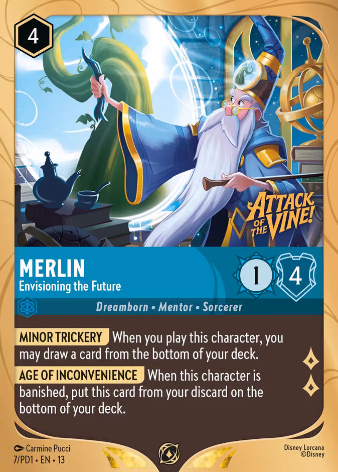 Merlin - Envisioning the Future PD1-7 Lorcana card