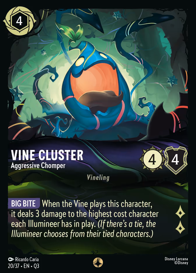 Vine Cluster - Aggressive Chomper Q3-20 Lorcana card