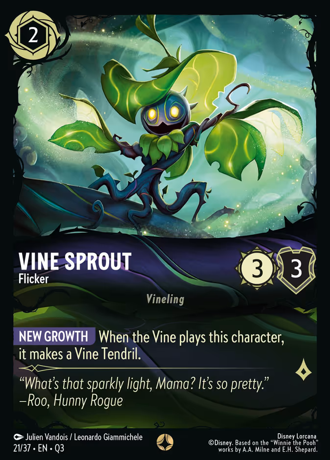Vine Sprout - Flicker Q3-21 Lorcana card