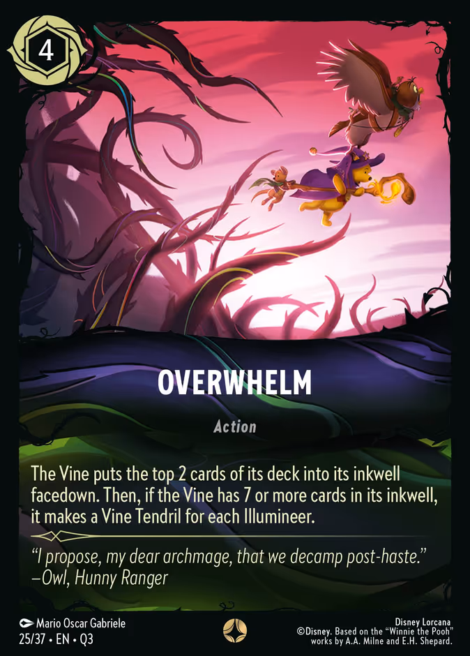Overwhelm Q3-25 Lorcana card