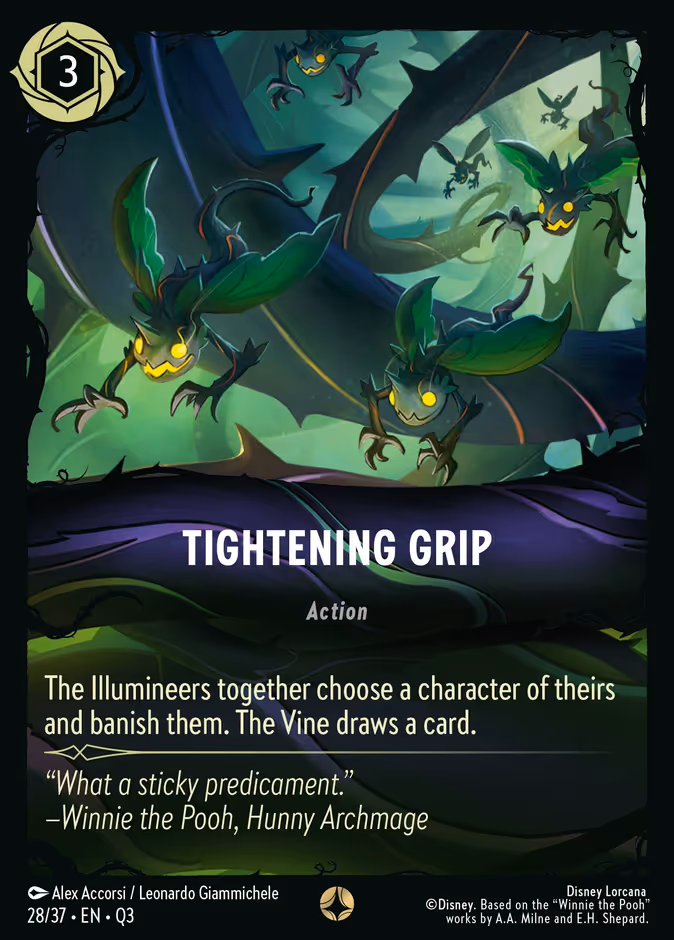 Tightening Grip Q3-28 Lorcana card