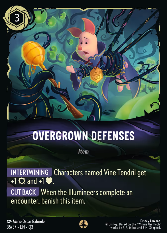 Overgrown Defenses Q3-35 Lorcana card