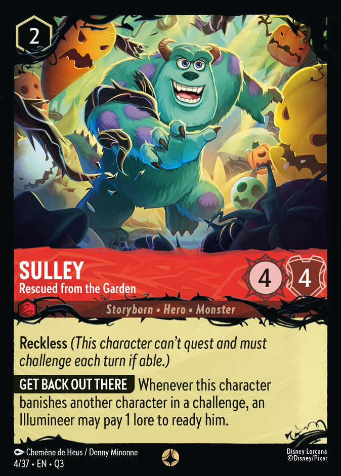 Sulley - Rescued from the Garden Q3-4 Lorcana card