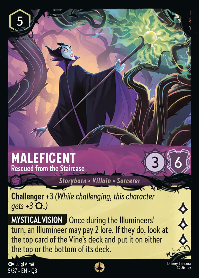 Maleficent - Rescued from the Staircase Q3-5 Lorcana card