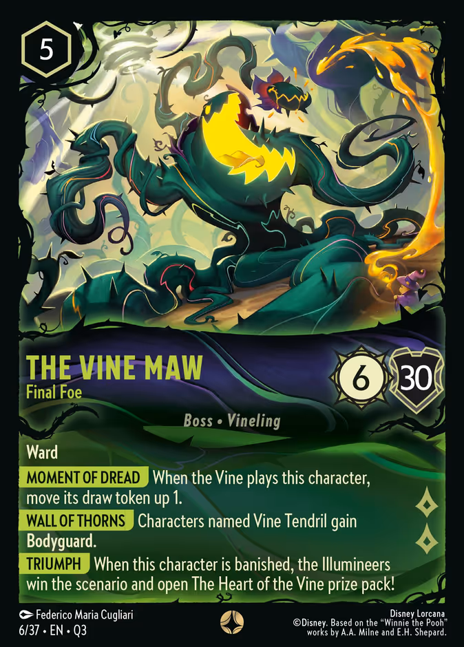 The Vine Maw - Final Foe Q3-6 Lorcana card