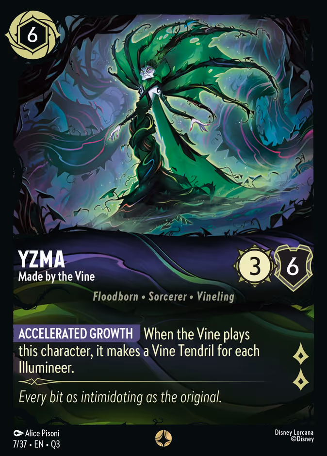 Yzma - Made by the Vine Q3-7 Lorcana card