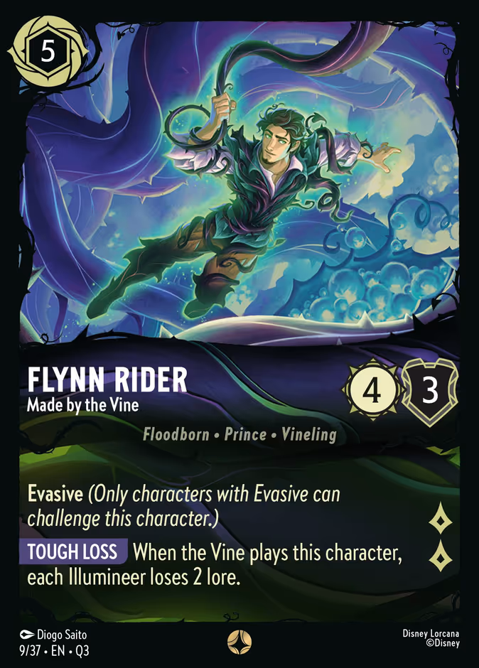 Flynn Rider - Made by the Vine Q3-9 Lorcana card